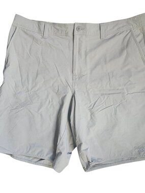 Patagonia Worn Wear Lightweight Shorts Men’s 40 Nylon Beige UPF 50+ Fish Outdoor